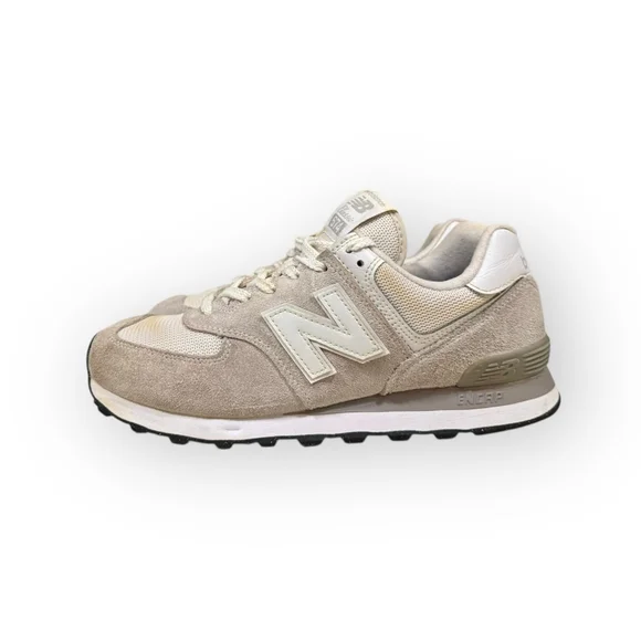 New Balance 574 Classic ML574EVN Men’s Size 8.5 Gray Suede Mesh Retro Sneakers - Picture 2 of 11